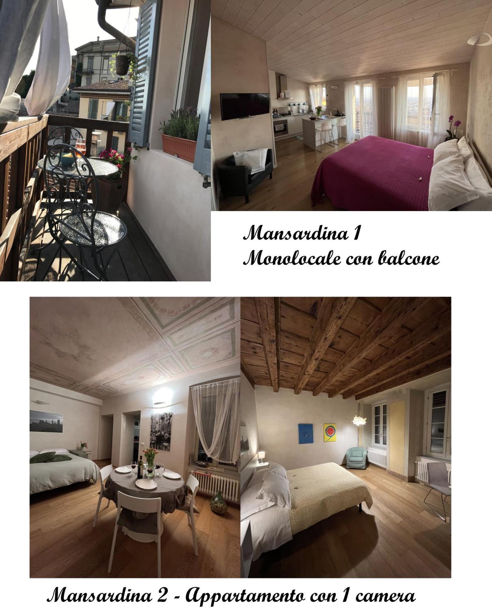 Livinn Bergamo La Mansardina1 E La Mansardina2 Kültér fotó